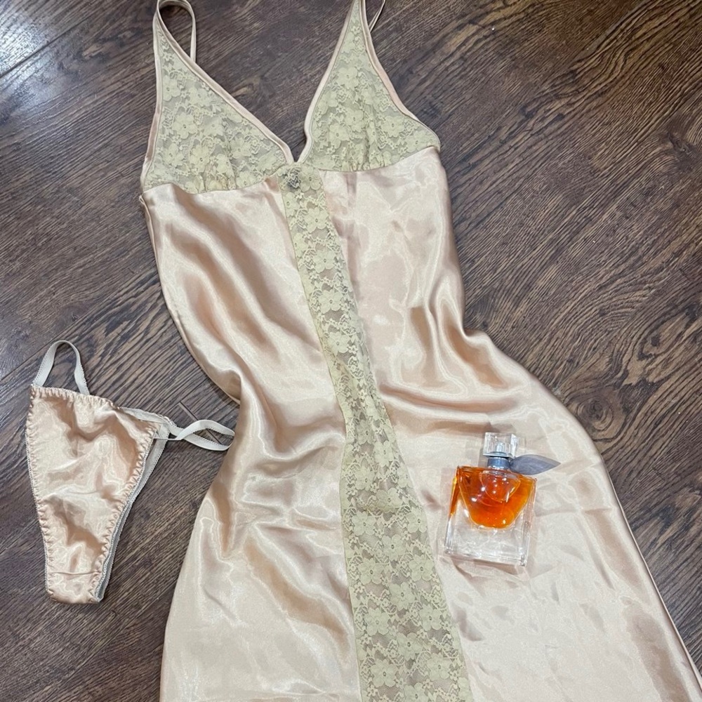 Champagne Maxi Slip Dress - Picture 3 of 7